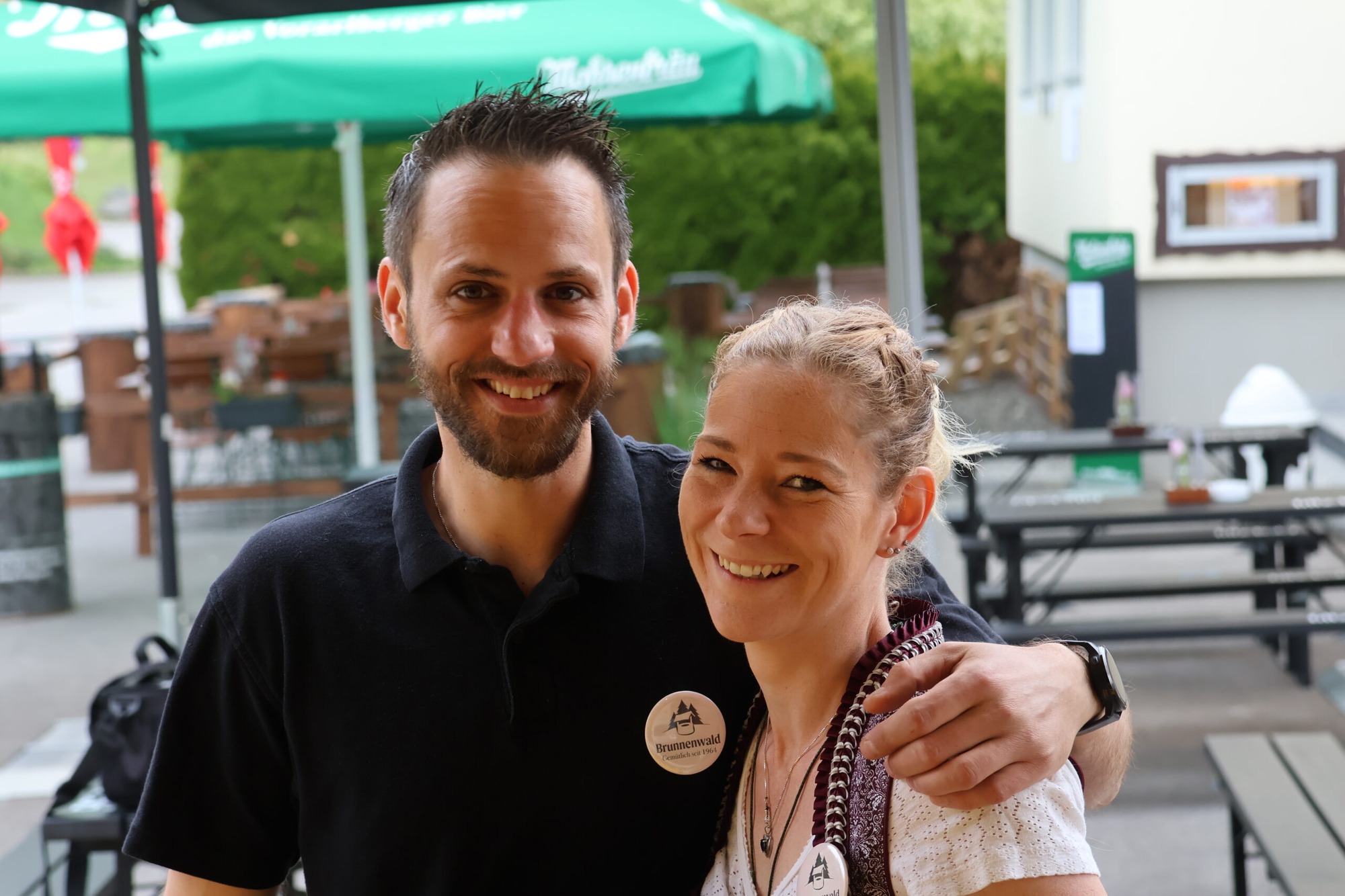 René und Claudia Lampert, Wirtsleute im Gasthaus Brunnenwald